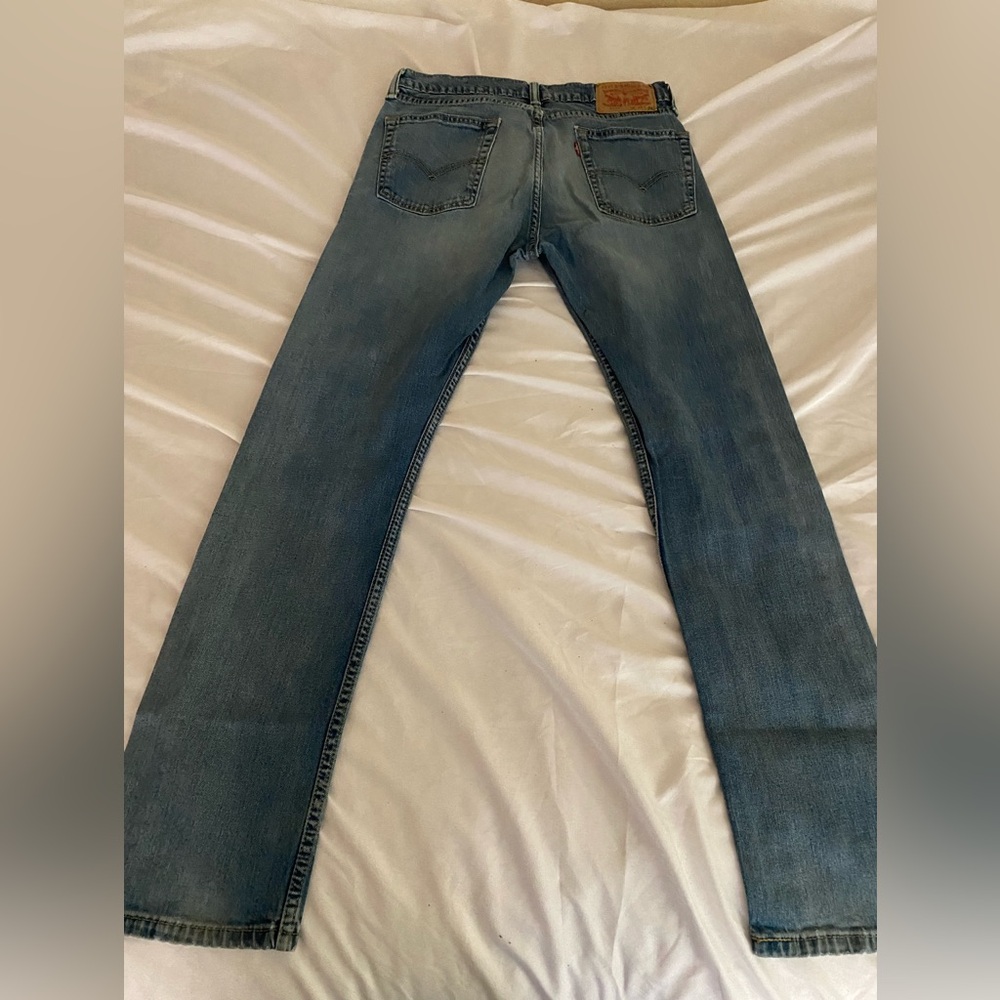 Levi's Men's Straight Jeans in Faded Blue - Picture 4 of 4
